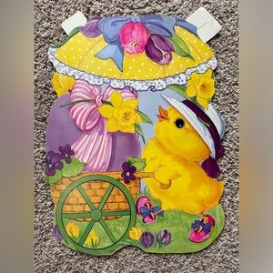 Vintage Spring / Easter Chick Die Cut Decor
